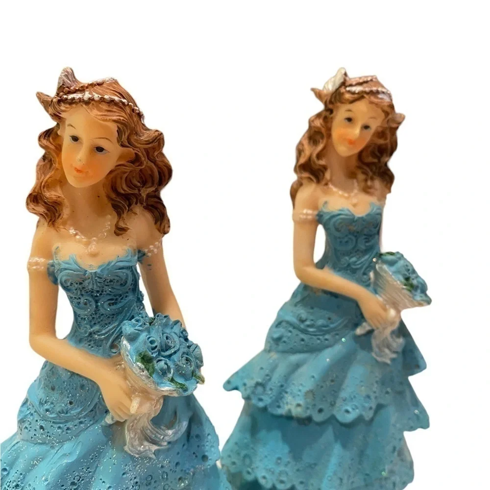 Mis Quince Anos Sweet 16 Birthday Cake Topper Girl Figurine Turquoise Bl…